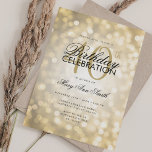 Elegant 40:e födelsedagen Glam Guld Shimmer Ljus Inbjudningar<br><div class="desc">Elegant 40:e födelsedagsinbjudan till Party Shimmer Ljus. Med modern gnistra ljus. Underbar för 30:e,  40:e,  50:e,  60:e och 70:e födelsedag och mer!</div>