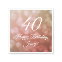 Elegant 40:e födelsedagslöjor för henne i Rosa