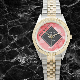 Elegant 40:e Ruby Bröllop-årsdagen Firande Armbandsur