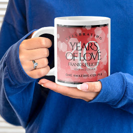 Elegant 40:e Ruby Bröllop-årsdagen Firande Jumbo Mugg