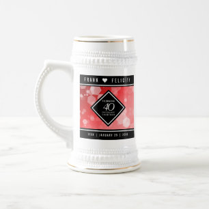 Elegant 40:e Ruby Bröllop-årsdagen Firande Sejdel