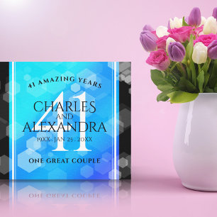 Elegant 41:a årsdagen av Blått Topaz-Bröllop Canvastryck