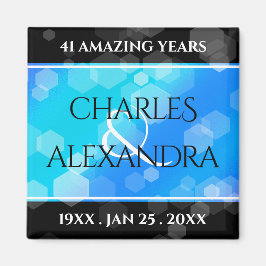 Elegant 41:a årsdagen av Blått Topaz-Bröllop Magnet