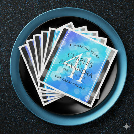 Elegant 41:a årsdagen av Blått Topaz-Bröllop Pappersservett