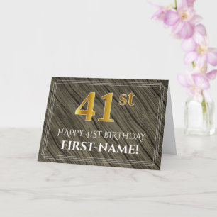 Elegant 41: Faux Wood, Faux Guld look Kort