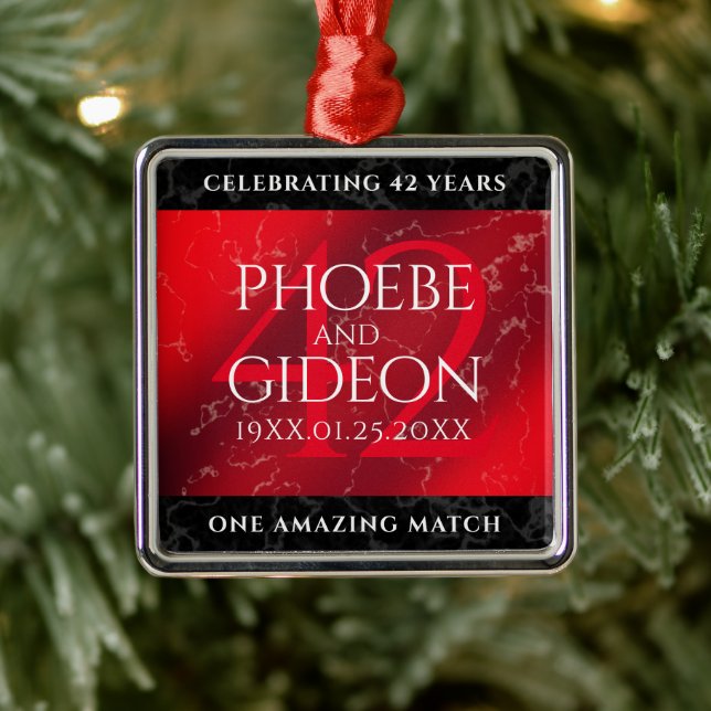 Elegant 42:a jaspardagen Bröllop Julgransprydnad Metall (Träd)