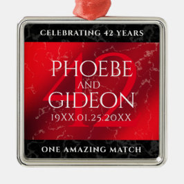 Elegant 42:a jaspardagen Bröllop Julgransprydnad Metall