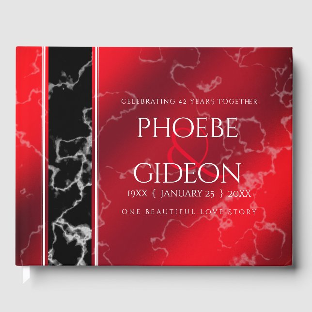 Elegant 42:a jaspardagen i Bröllop Gästböcker (Framsida)