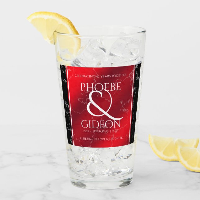 Elegant 42:a jaspardagen i Bröllop Glaskopp (Framsida Ice)