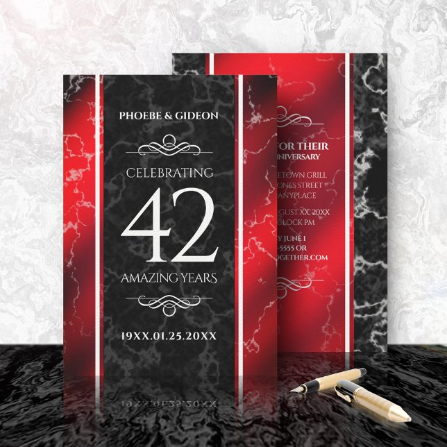 Elegant 42:a jaspardagen i Bröllop Inbjudningar (Skapare uppladdad)