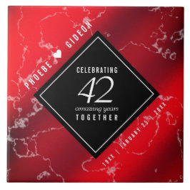 Elegant 42:a jaspardagen i Bröllop Kakelplatta