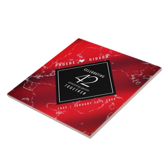 Elegant 42:a jaspardagen i Bröllop Kakelplatta (Sidan)