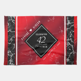 Elegant 42:a jaspardagen i Bröllop Kökshandduk