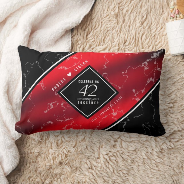 Elegant 42:a jaspardagen i Bröllop Lumbarkudde (Filt)