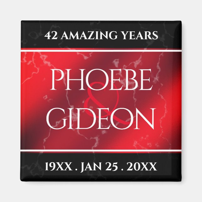 Elegant 42:a jaspardagen i Bröllop Magnet (Framsidan)