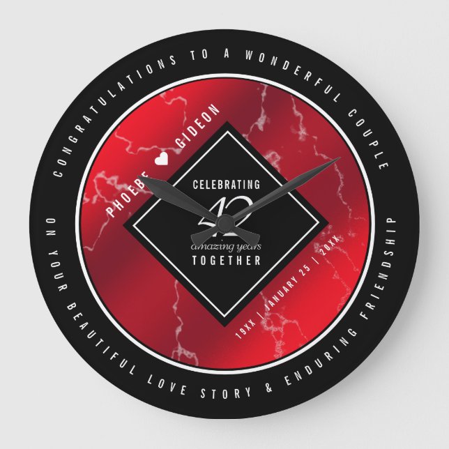 Elegant 42:a jaspardagen i Bröllop Stor Klocka (Framsida)