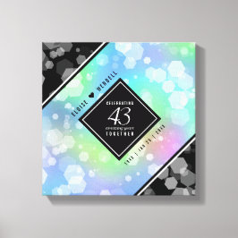 Elegant 43:e årsdagen för Opal Bröllop Firande Canvastryck