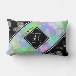 Elegant 43:e årsdagen för Opal Bröllop Firande Lumbarkudde