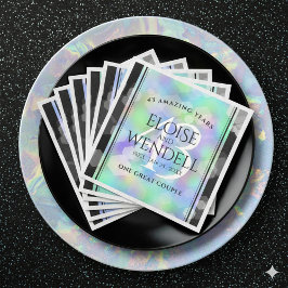 Elegant 43:e årsdagen för Opal Bröllop Firande Pappersservett