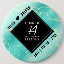Elegant 44:e turkos-Bröllop-årsdagen Knapp