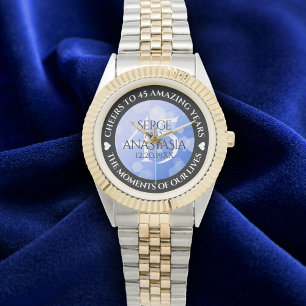 Elegant 45:e Sapphire-Bröllop-årsdagen Armbandsur