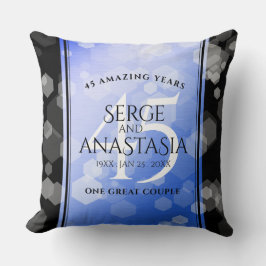 Elegant 45:e Sapphire-Bröllop-årsdagen Kudde