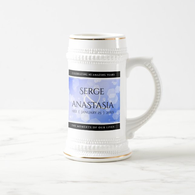 Elegant 45:e Sapphire-Bröllop-årsdagen Sejdel (Höger)