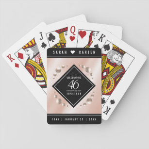 Elegant 46:e årsdagen för Bröllop Firande Casinokort