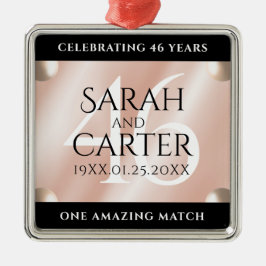 Elegant 46:e årsdagen för Bröllop Firande Julgransprydnad Metall