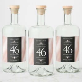 Elegant 46:e årsdagen för Bröllop Firande Spritflaskor Etikett
