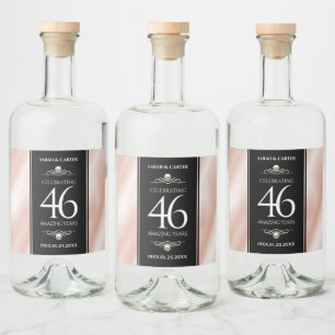 Elegant 46:e årsdagen för Bröllop Firande Spritflaskor Etikett