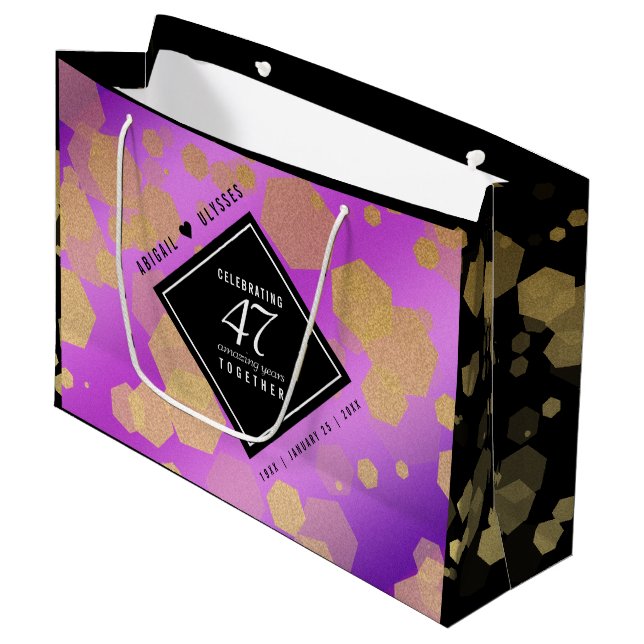 Elegant 47:e Amethyst Bröllop-årsdagen (Framsidan Vinklad)