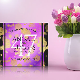 Elegant 47:e Amethyst Bröllop-årsdagen Canvastryck