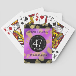 Elegant 47:e Amethyst Bröllop-årsdagen Casinokort