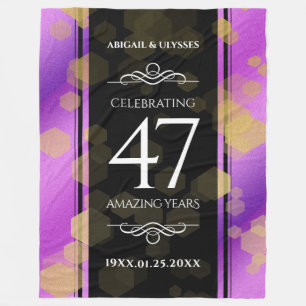 Elegant 47:e Amethyst Bröllop-årsdagen Fleecefilt