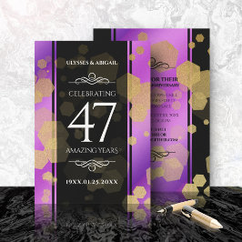 Elegant 47:e Amethyst Bröllop-årsdagen Inbjudningar