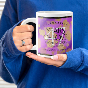 Elegant 47:e Amethyst Bröllop-årsdagen Jumbo Mugg