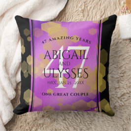 Elegant 47:e Amethyst Bröllop-årsdagen Kudde