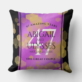 Elegant 47:e Amethyst Bröllop-årsdagen Kudde