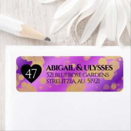 Elegant 47:e Amethyst Bröllop-årsdagen Returadress Etikett