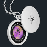 Elegant 48:e Amethyst Bröllop-årsdagen Berlockhalsband<br><div class="desc">Fira 48:e bröllop-årsdagen med den här eleganten-skåpet! Elegantens svarta och vita bokstäver med guld-dammad hexagonala konfetti på ametystbakgrunden lägger till en minnesvärd beröring för detta speciella tillfälle och extraordinära milstolpe. Anpassa med lycklig parets namn och lägg till data för deras ametystårsdag. Design © W.H. Sim, Med reserverade Höger. Se mer...</div>