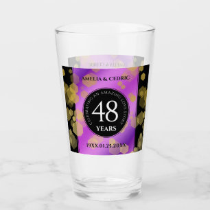 Elegant 48:e Amethyst Bröllop-årsdagen Glaskopp