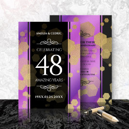Elegant 48:e Amethyst Bröllop-årsdagen Inbjudningar