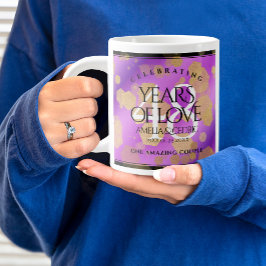 Elegant 48:e Amethyst Bröllop-årsdagen Jumbo Mugg