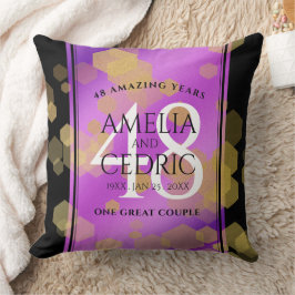Elegant 48:e Amethyst Bröllop-årsdagen Kudde