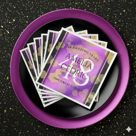 Elegant 48:e ametist bröllopsjubileum pappersservett