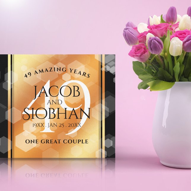 Elegant 49:e årsdagen för koppar-Bröllop Canvastryck (Skapare uppladdad)