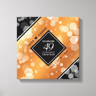 Elegant 49:e årsdagen för koppar-Bröllop Canvastryck