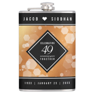 Elegant 49:e årsdagen för koppar-Bröllop Fickplunta