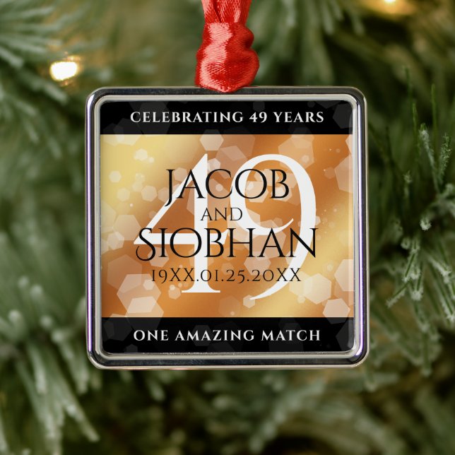 Elegant 49:e årsdagen för koppar-Bröllop Julgransprydnad Metall (Träd)